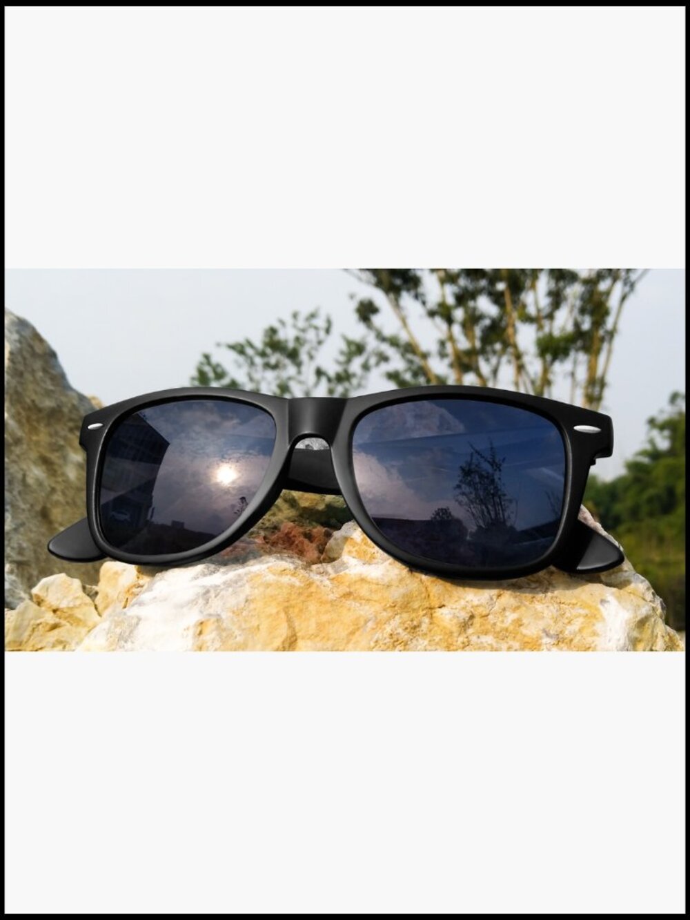 Polarized UV Protection Square Sunglasses with Metal Hinge - Picture 7 of 7